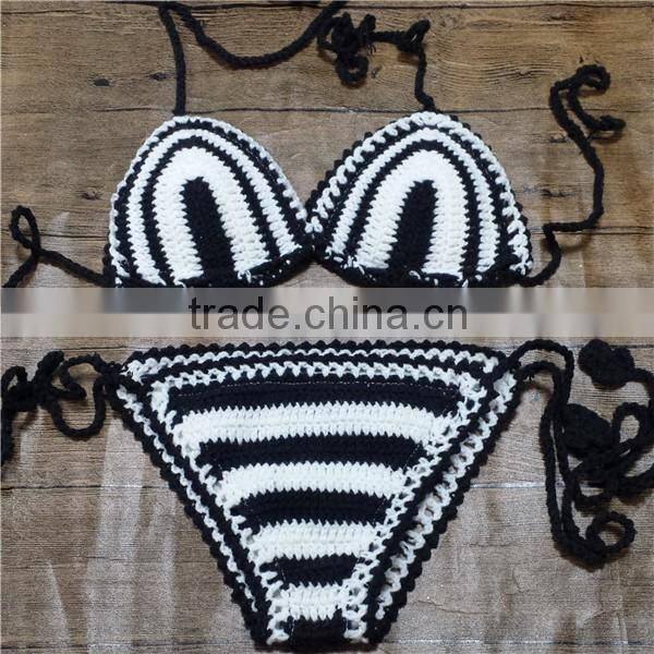 Crochet monokini swimwear