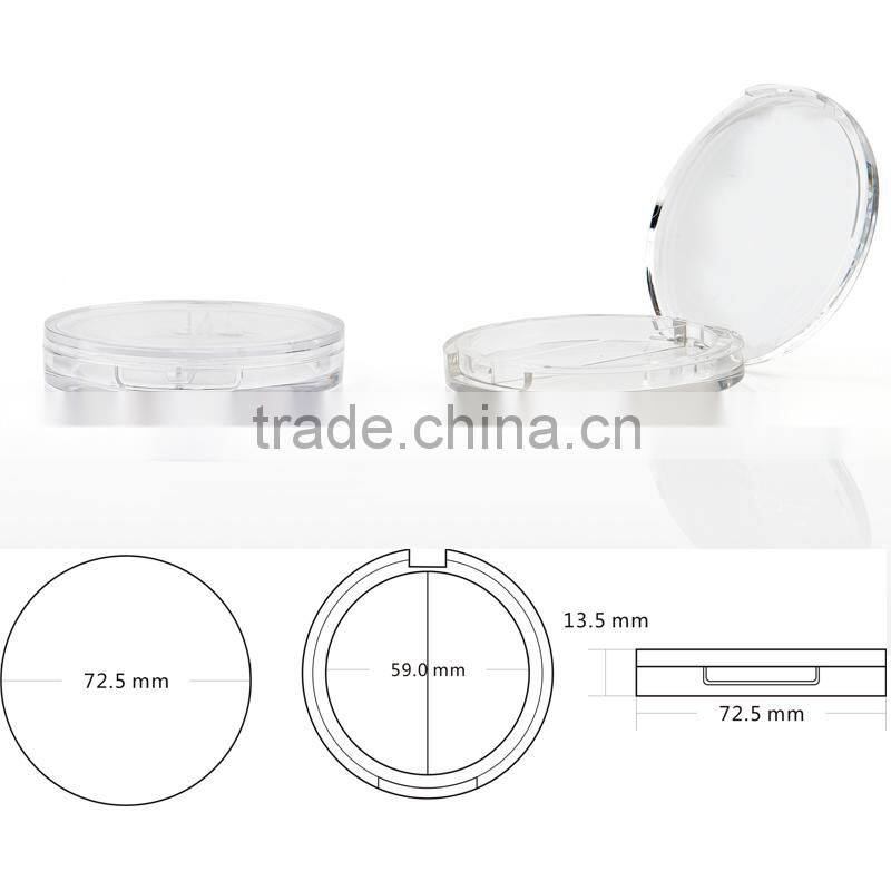 transparent cosmetic empty compact loose powder case