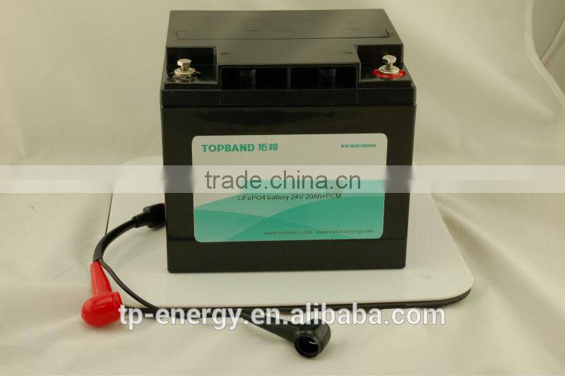 24V 20Ah lifepo4 rechargeable e-scooter battery pack