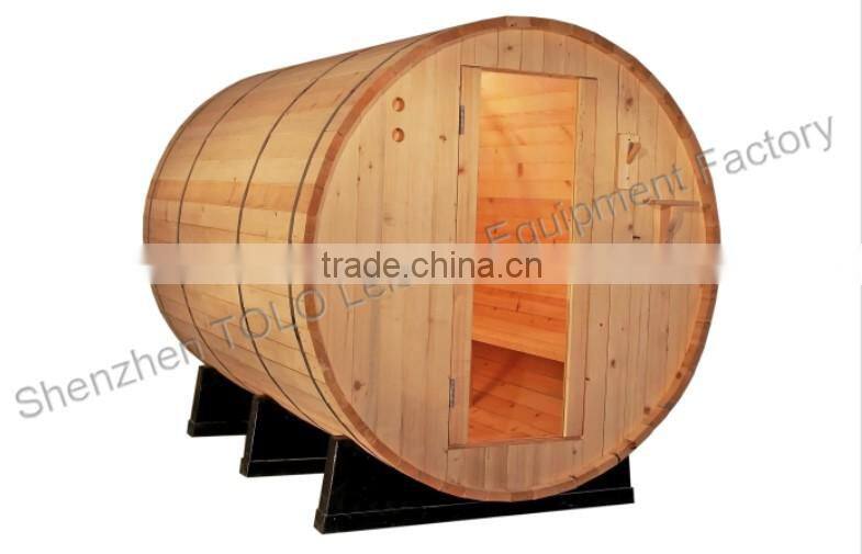 Hemlock outdoor barrel sauna for sale