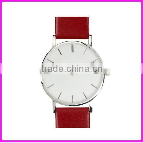 40mm diameter ultre thin lasides watch your own logo quality watch leather strap
