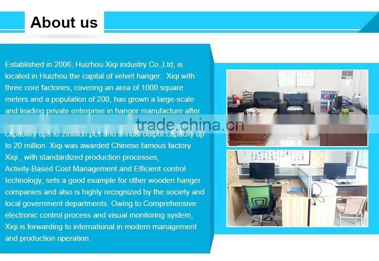 High Quality Black Plastic Velvet Hanger for Shirt