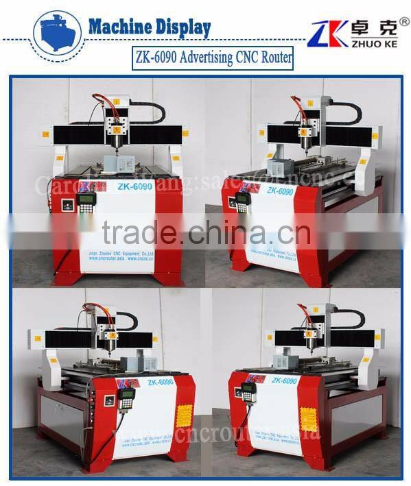 Hot Sale 4 Axis Wood CNC Router Machine ZK-6090 With Stepper Motor 1.5KW Water Cooling Spindle Of DSP Offline Control System