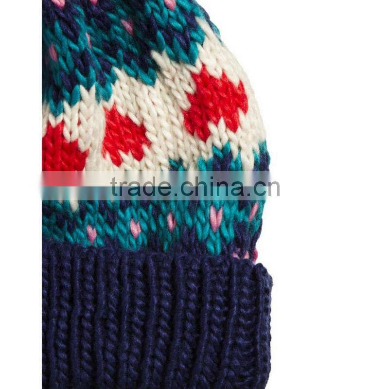 Pompom knitting patterns children hats, knitted children hat