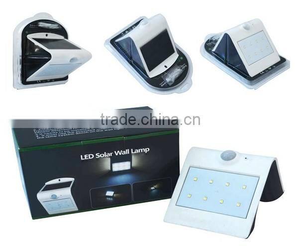 1.5w sun power solar led outdoor wall light, led solar street lamp