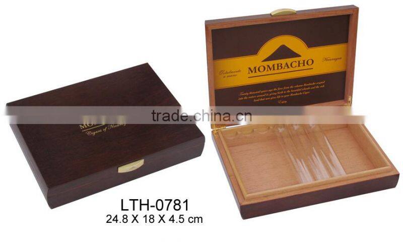 Small cigar wooden package box for cigar tube