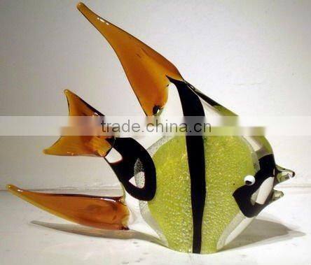 Art Glass Colored Decorative Table Top fish Decor xo-A005 and art glass home decoration