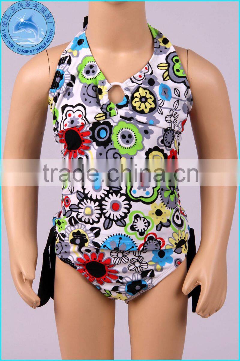 Domi flower kids fashion bikini high quality sexy xxx bikini girl swimwear photos of tankini swimsuit