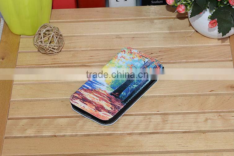 phone flip leather cover/Sublimation leather phone cover for heat press machine/mobile phone leather cover for Samsung S4