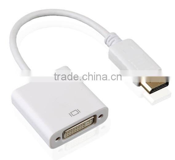Display Port Converting Gender (DP male to DVI female) White color gold plated