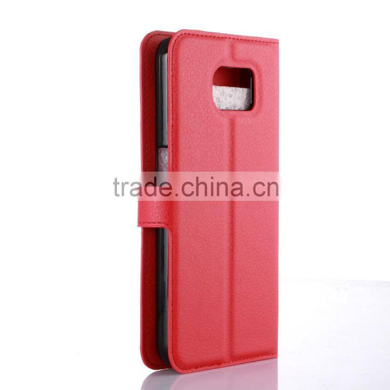 Wholesale Folio Stand Case for Samsung GALAXY S7 edge PU Leather Flip Cover with Wallet