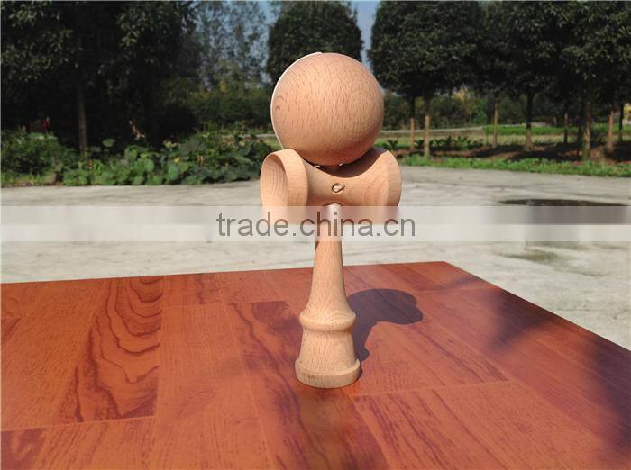 Wholesale beech unfinished kendama,polished woodgrain natural kendama,18.5cm kendama natural
