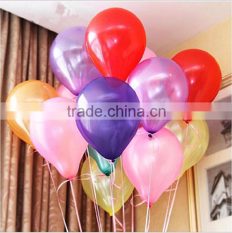 latex balloon party decoration 12 inch 3.2g/2.8g metallic multicolor balloon