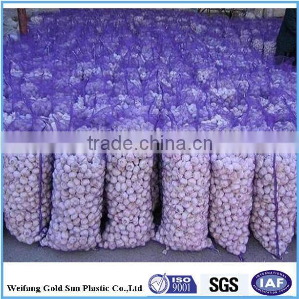 high-strength red/orange plastic pp leno mesh bag