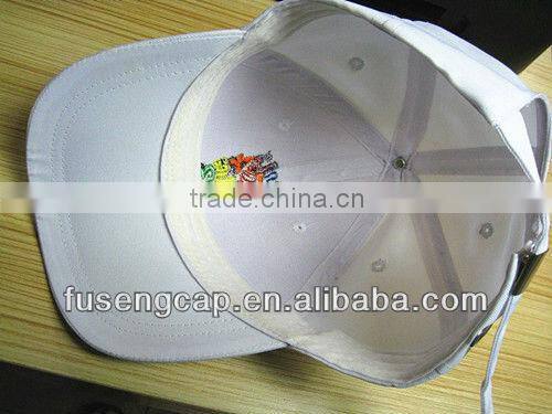 2013 hot sell 100% cotton white fashion 3D embroidery golf cap