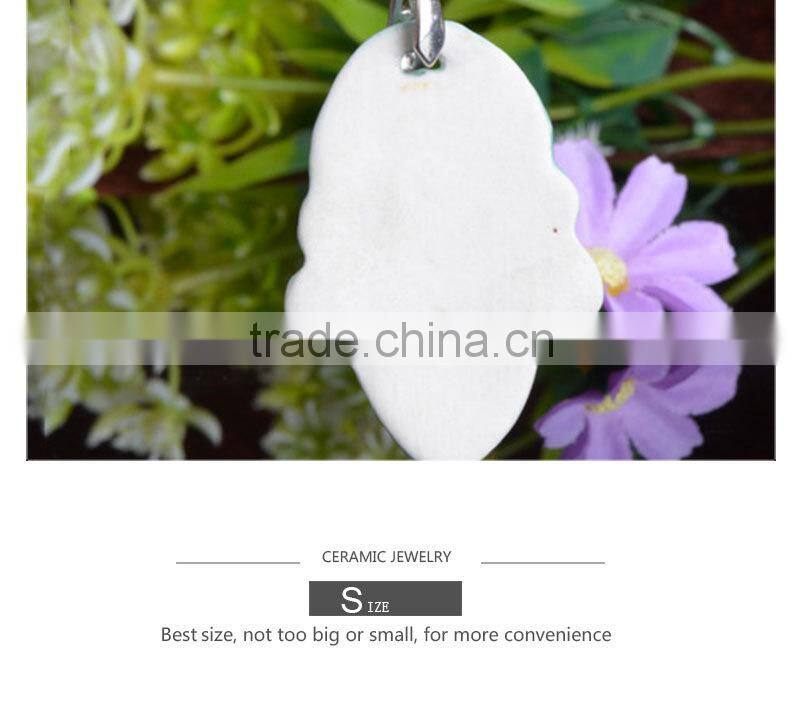Jingdezhen Handmade head shape ceramic jewelry necklace