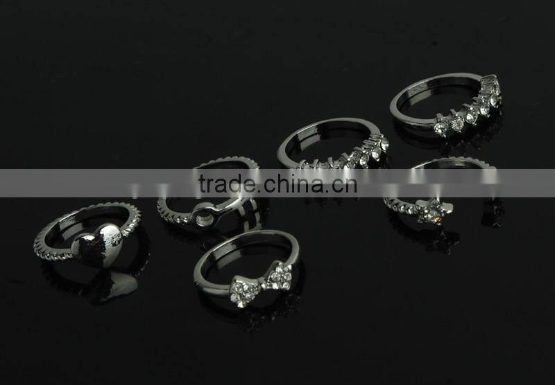 Wholesale Women Trendy 6 PCS Finger Ring Set