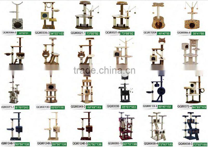 BSCI QQ-pet Factory Hot Cat Scratching Post Green Sisal Cat Tree Toy