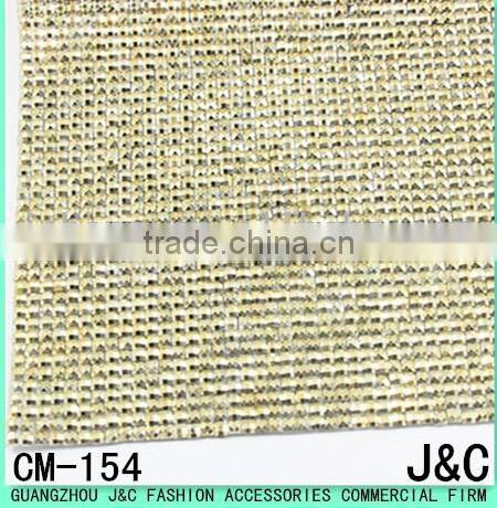 24 * 40mm acrylic gold Rhinestone Mesh