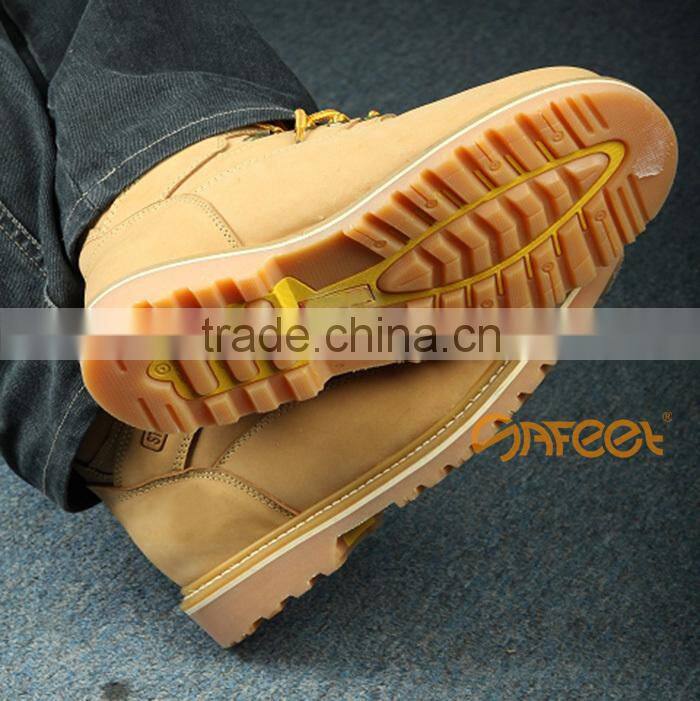 Guangzhou welding safety boots with steel toe cap and steel mid sole safety shoe code lace up rubber safety boots SA-3206