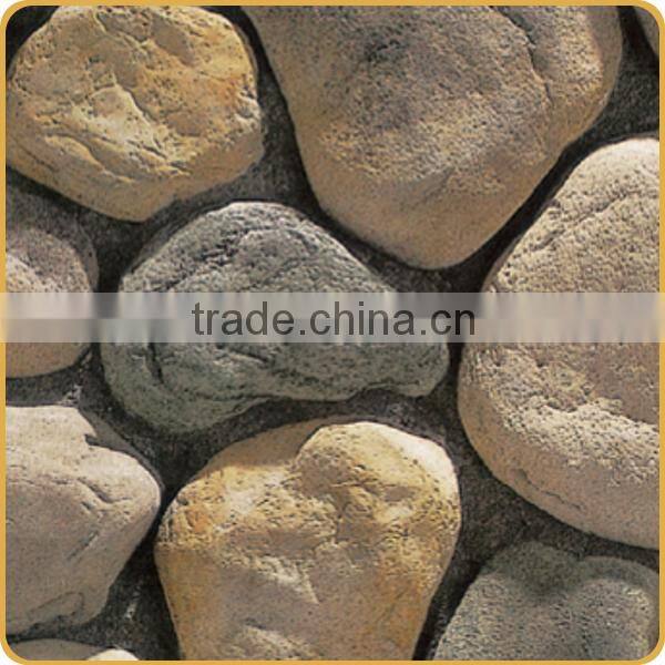 Faux cobble stone wall cladding landscape design