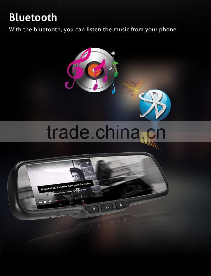 Car digital rearview mirror 5 inch touch screen android gps mirror with 1080p dvr function