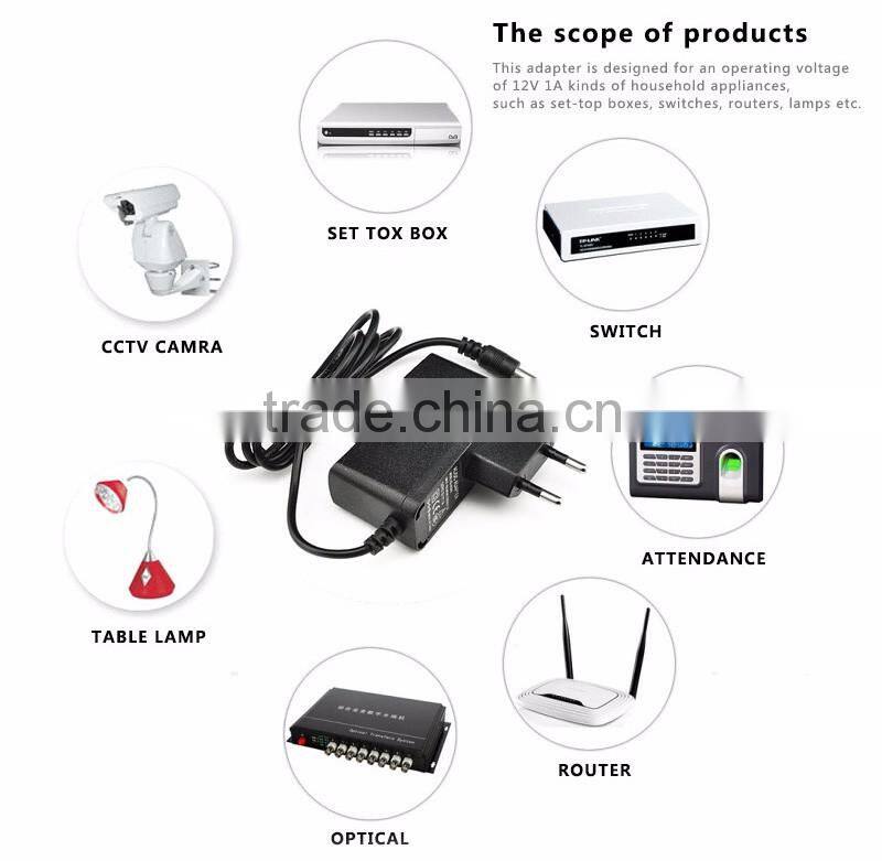 Wall mounted switching power supply 9v 100ma power adapter