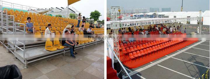 Good quality quick assembling retractable indoor gym folding bleachers
