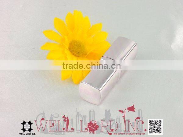 6cm elegant pink aluminum plating outer cover pulling cap lipstick