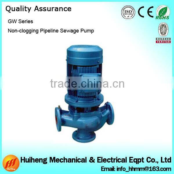 Wholesale GW Type Pipeline Sewage Pump