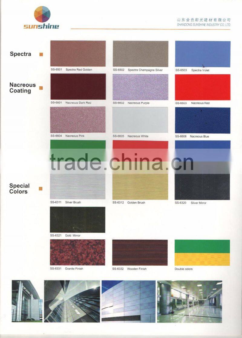 decorative material wall panel Aluminum composite panel with breakable pe core