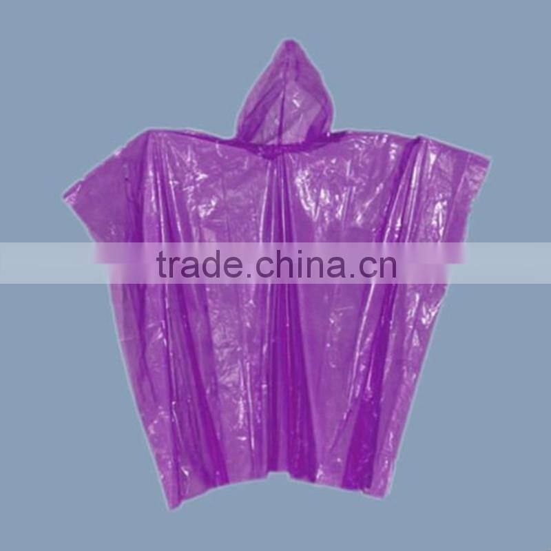 Green Plain Color PE Poncho