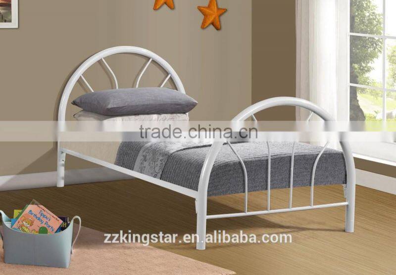 Popular White color Metal Frame bed for children's
