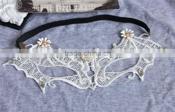 MYLOVE white lace mask good quality sexy design half face mask designs MLMJ13