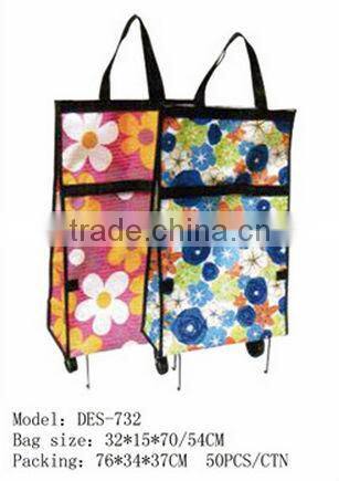 Folding shopping trolley bags