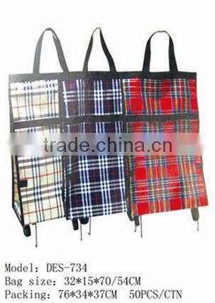 Folding shopping trolley bags