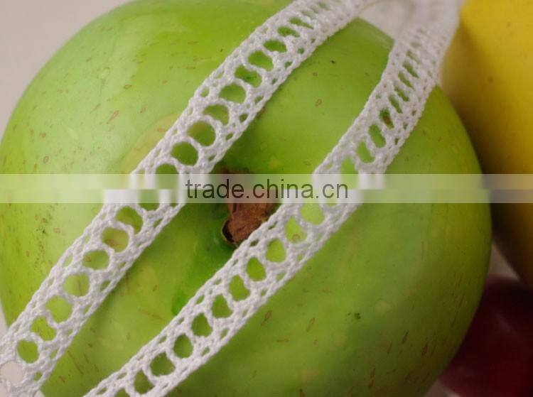 1cm white african swiss lace fabric trimmingwith low price 100301