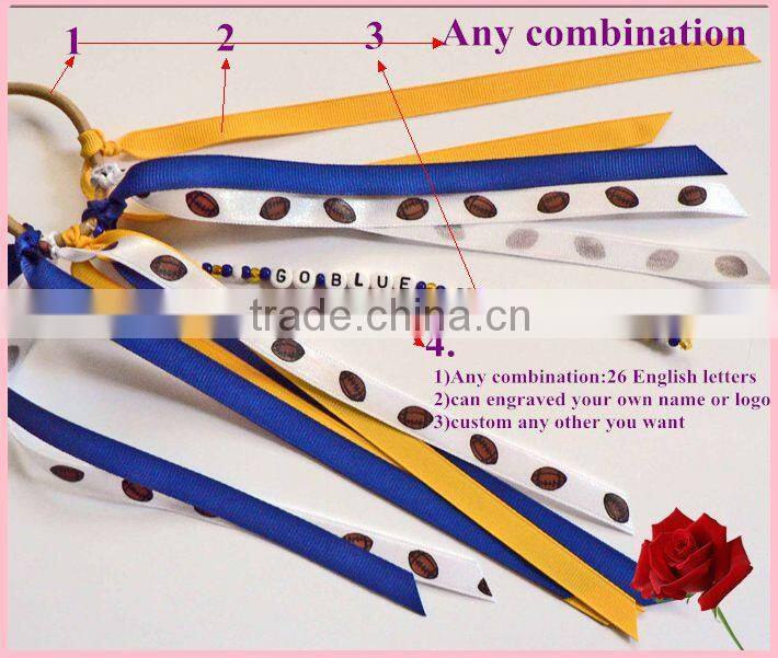 2013 new design fashion bead hairband with acrylic beads letters