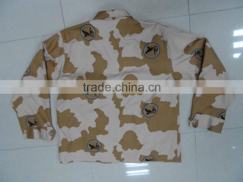 OEM cotton polyester twill desert camouflage USA army battle dress uniform clothing sets