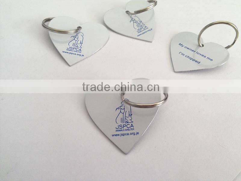 antique black promotional key tag with company logo