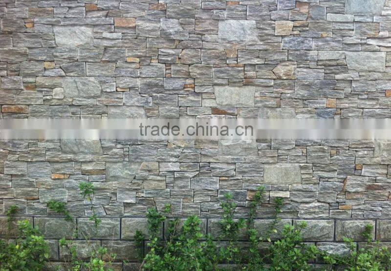 Hot Saled Gray Granite Exterior Natural Stone Wall Decoration