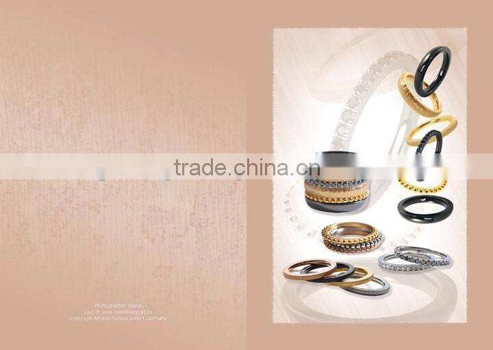 Chameleon Wholesale Jewelry Ceramic Steel Combination Stacked Ring Set