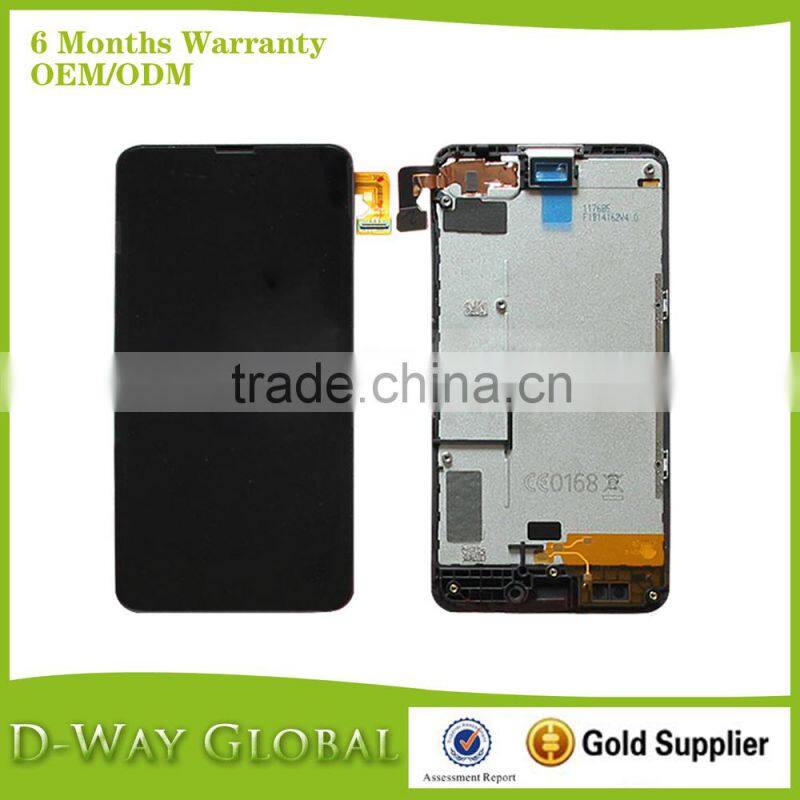 Nice After-sale Factory Price Replacement touch digitizer with frame for Nokia Lumia 630 lcd screen display