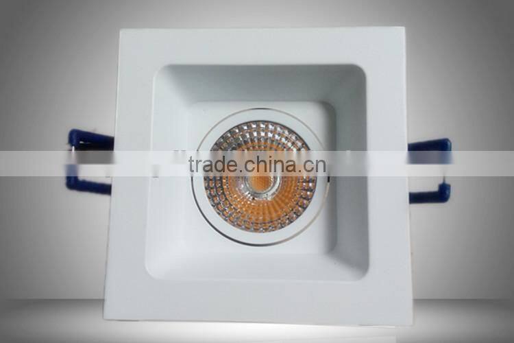 7w cob led down light recessed ceiling light / Led square downlight for 95mm hole cut out / Home decoration ceiling lamps