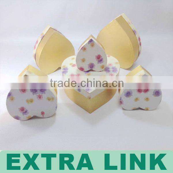 Eco-Friendly High Quality Custom Logo Printing Decorative heart shape plastic clear box