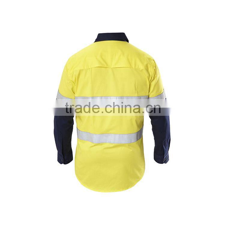 Hot Sale Industry Unisex Pure Cheap High Visibility Yellow Shirt