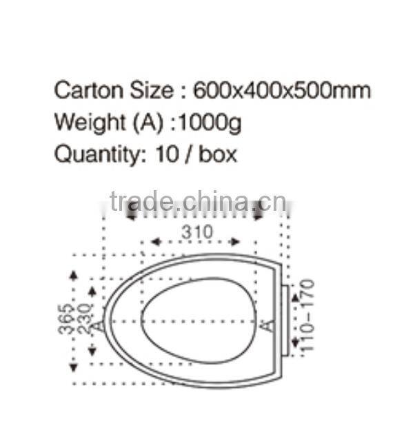 FG140PP Good quality PP toilet seat cover closed coupled seat cover kids toilet seat