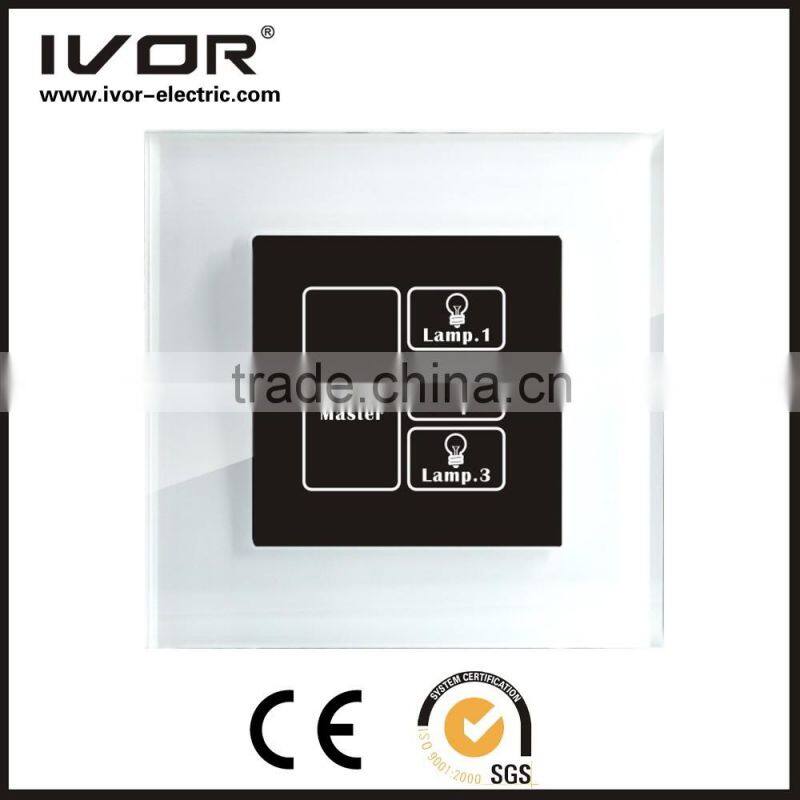 2016 new design New Wallpad White Waterproof Glass Smart Touch Screen Sensitive LED light Control