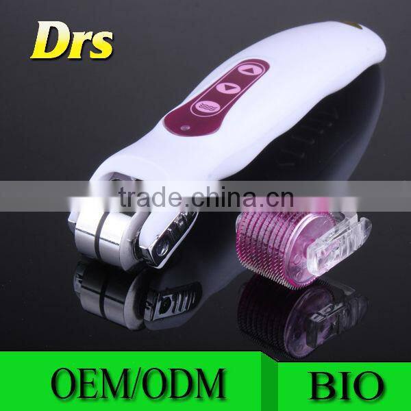 Blue Vibrating Ultrasonic Light Photon LED Titanium Microneedle 540 Derma Needle Roller