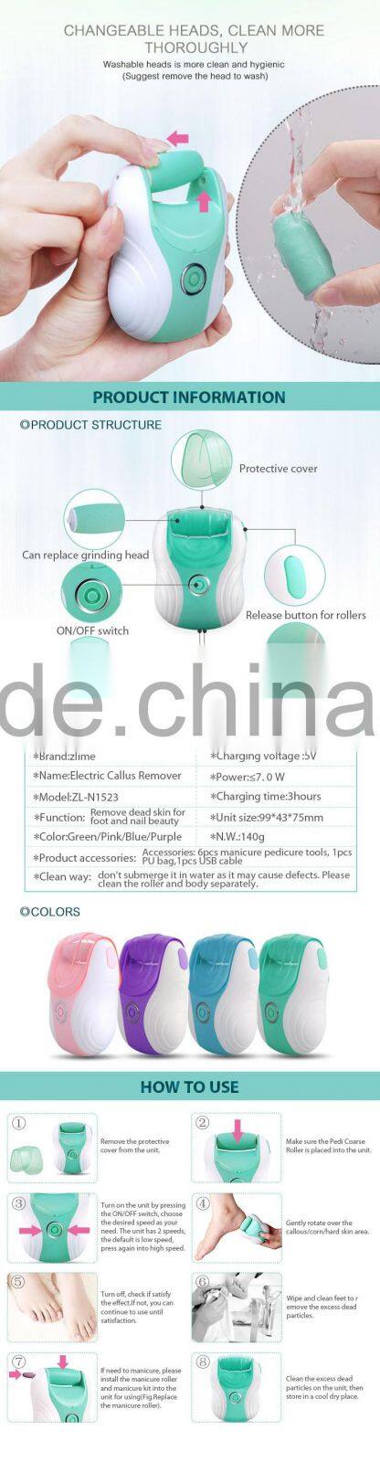 3 in 1 electric callus remover With nail polisher funtion